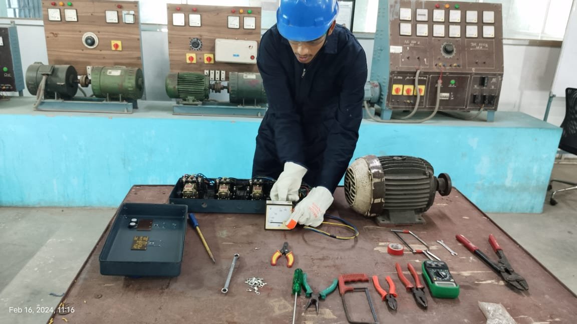 Students receiving practical technical training at Adarsh Private ITI